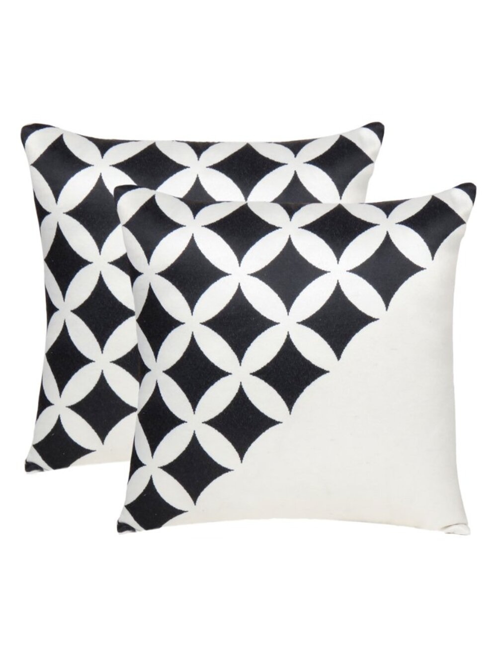 Oussum Accent Pillow Cover Cotton Geometric Cushion Cover Square Set of 2